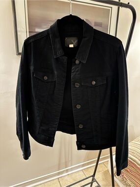 American Eagle Outfitters Black Denim Jean Jacket